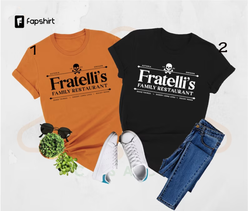 Fratelli’s Family Restaurant T-Shirt,Goonies Shirt,Astoria Oregon Shirt, 80s Movies,Retro 80s Film Shirt,Oregon Movie Gift,Eat at Fratellis