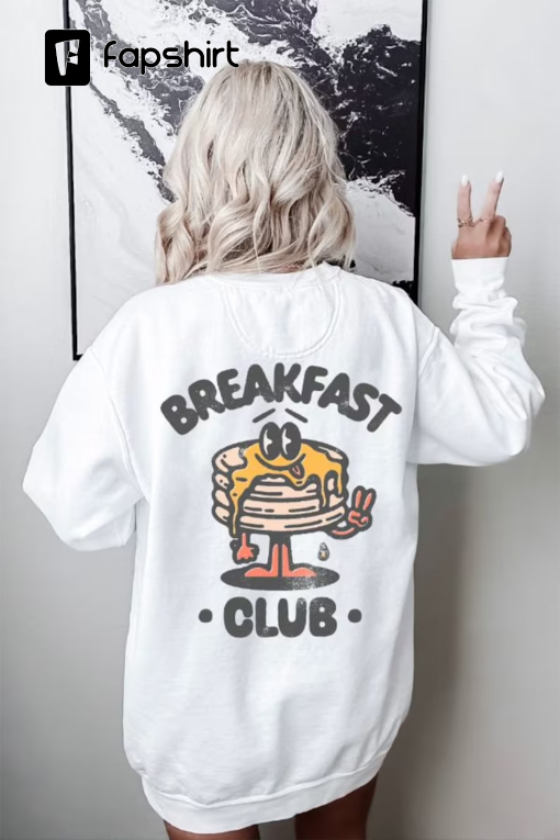 Breakfast Club Aesthetic Bohemian Retro Vintage Comfort Colors Sweatshirt Oversized Retro Graphic Sweatshirt Grunge Hippie Boho Graphic