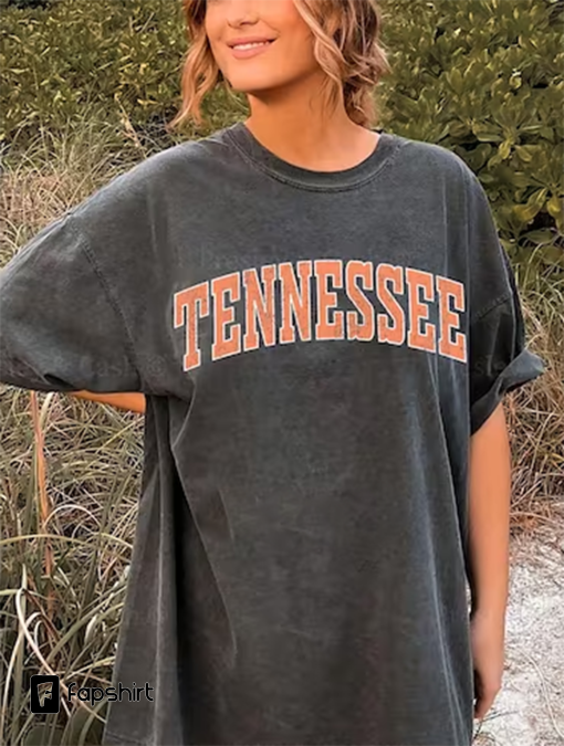 Vintage Style Tennessee Shirt Oversized Comfort Colors Tee Trendy Coconut Girl Aesthetic Cute Summer Beach Clothes Preppy Game Day Outfit