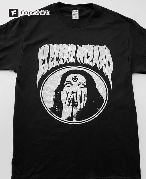 Electric Wizard ” Inverted Ankh Girl ” Black T-shirt: doom metal stoner rock Kyuss Winter Uncle Acid satanic Goatsnake