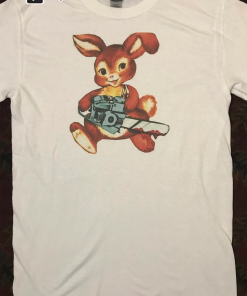 Chainsaw Bunny white t-shirt any size