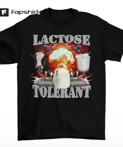 Lactose Tolerant – Funny Meme T-Shirt –…