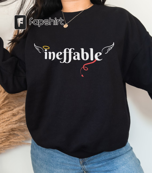 Good Omens Ineffable Crew Neck Sweatshirt Aziraphale Crowley Fandom Fan Comic Con Nerd Shirt Neil Gaiman