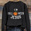 Fall Christian Sweatshirt Fall o ween Jesus Fall Jesus Sweatshirt Gift Christian Fall Sweatshirt Women Faith Based Youth Following Jesus