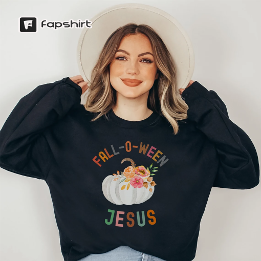 Fall Christian Sweatshirt Fall o ween Jesus Fall Jesus Sweatshirt Gift Christian Fall Sweatshirt Women Faith Based Youth Following Jesus