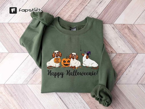 Dachshund Halloween Personalized Sweatshirt, Dachshund Mom Sweatshirt, Dachshund Ghost, Wiener Sweatshirt, Sausage Dog Shirt, Spooky Dog