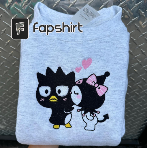 Badtz Maru Love Friends Valentine shirt , embroidered sweatshirt , matching couble crewnech