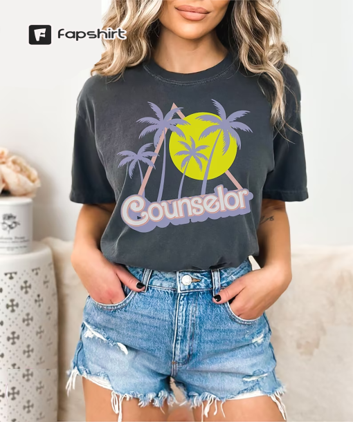 School Counselor Shirt, Guidance Counselor Shirt for School Therapist, Camp Counselor Shirt for Summer Camp Counselor Tshirt for Women