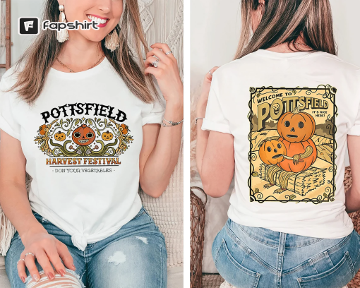 Two Side Pottsfield Harvest Festival Shirt, Over The Garden Wall Sweatshirt, Autumn Harvest T-hirt, Halloween Pumpkin Tee, Gift For Her