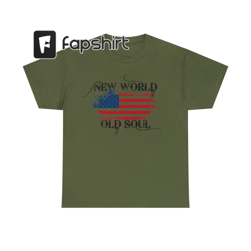 Living in a New World with an Old Soul shirt. It’s a Damn Shame THE RICH MEN North of Richland shirt. Unisex Heavy Cotton Tee.