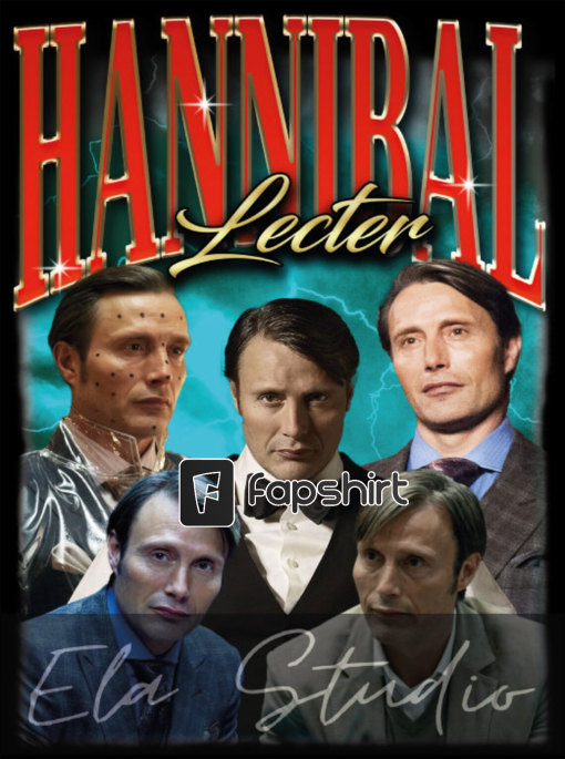 Retro Hannibal Lecter Shirt -Hannibal Lecter Tshirt,Mads Mikkelsen Shirt,Mads Mikkelsen Tshirt,Mads Mikkelsen Merch,Hannibal Lecter T shirt