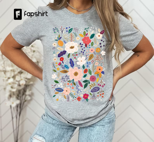 Wildflower Tshirt, Wild Flowers Shirt, Floral Tshirt, Flower Shirt, Gift for Women, Ladies Shirts, Best Friend Gift