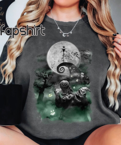 The Nightmare Before Christmas Haunted Scene Shirt…