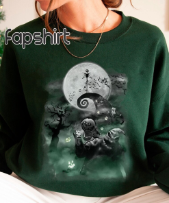 The Nightmare Before Christmas Haunted Scene Shirt…