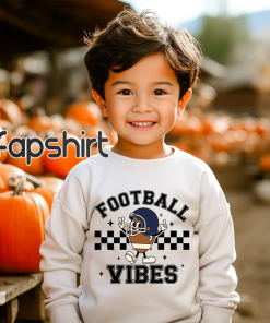 Football Vibes Kids Sweatshirt, Football Season Toddler…