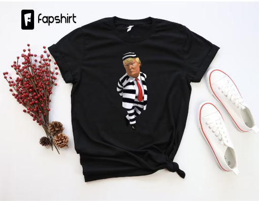 Donald Trump In Prison Jail Indicted President Arrested Unisex Shirt, Free Donald Trump, Trump Mugshot Photo, Funny Trump Shirt