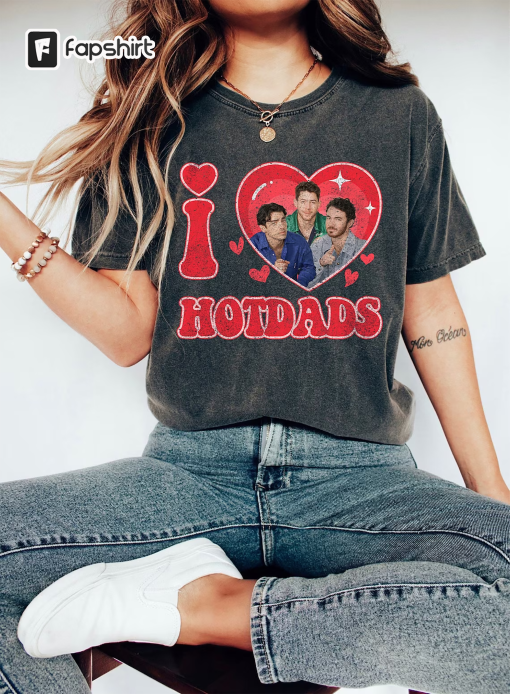 Retro Jonas Brothers Comfort Colors Shirt, Jonas Five Albums One Night Tour Shirt, Jonas Brothers 2023 Tour Shirt, I Love Hotdads Shirt