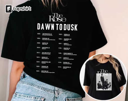 The Rose Kpop Shirt, The Rose 2023 ‘Dawn To Dusk’ US and Canada Tour Shirt, The Rose Kpop Band Shirt, Kpop Indie Rock, Dual Rock Album