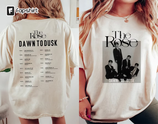 The Rose Kpop Shirt, The Rose 2023 ‘Dawn To Dusk’ US and Canada Tour Shirt, The Rose Kpop Band Shirt, Kpop Indie Rock, Dual Rock Album