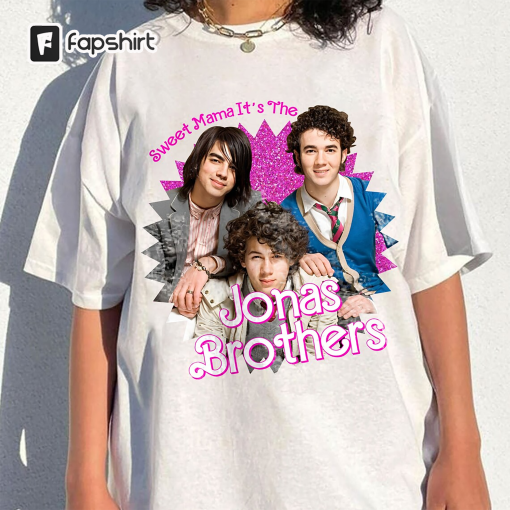 Vintage Sweet Mama It’s The Jonas Brothers Shirt Music Concert Tour 2023 Merch Joe Nick Kevin Retro 90s