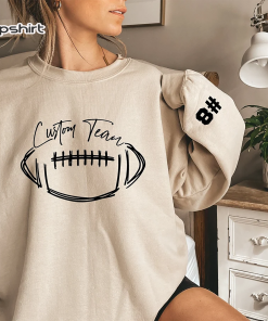 Custom Football Sweatshirt with Kids Jersey Number…