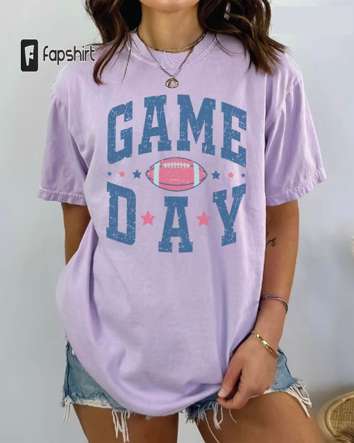 Football Game Day Comfort Colors Shirt, Gameday Shirt, Football Shirt, Game Day Football Shirt Football Shirts for Women, Football Mom Shirt