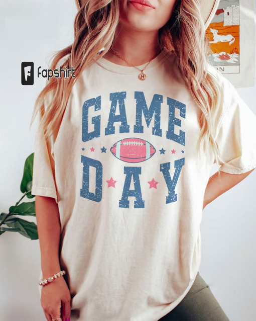 Football Game Day Comfort Colors Shirt, Gameday Shirt, Football Shirt, Game Day Football Shirt Football Shirts for Women, Football Mom Shirt