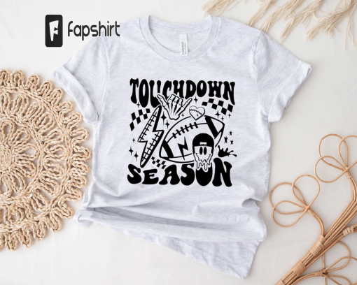 Football Shirt, Touch Down Season Tee, Football Game Shirt, Game Day Shirt, Football T-Shirts, Womens Football Tees, Retro Foot Ball TShirt