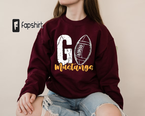 Go shirt,Custom Mascot Sweatshirt, Custom School Sweatshirt,GO Team Mascot, School Spirit,Football Mom,College Go Gifts,Custom Go Sweatshirt