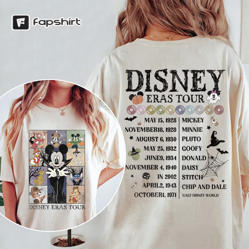 Disney Eras Tour Comfort Colors Shirt, Mickey and Friends Halloween Shirt, Disney Concert Music Shirt, Mickey Eras Tour Shirt, Disney Shirt