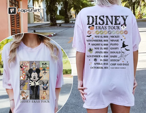 Disney Eras Tour Comfort Colors Shirt, Mickey and Friends Halloween Shirt, Disney Concert Music Shirt, Mickey Eras Tour Shirt, Disney Shirt