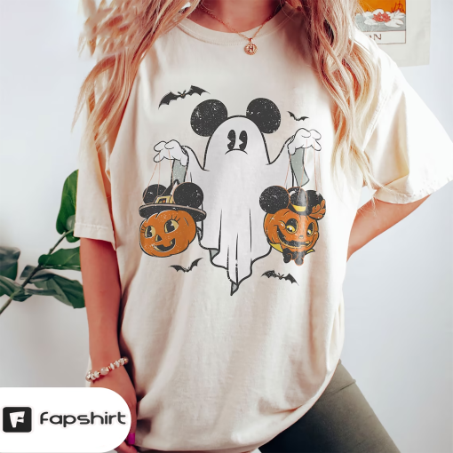 Mickey Ghost Halloween Comfort Colors Shirt, Mickey Ghost Shirt, Mickey’s Not So Scary Shirt, Disney Halloween Shirt, Disney Pumpkins Shirt