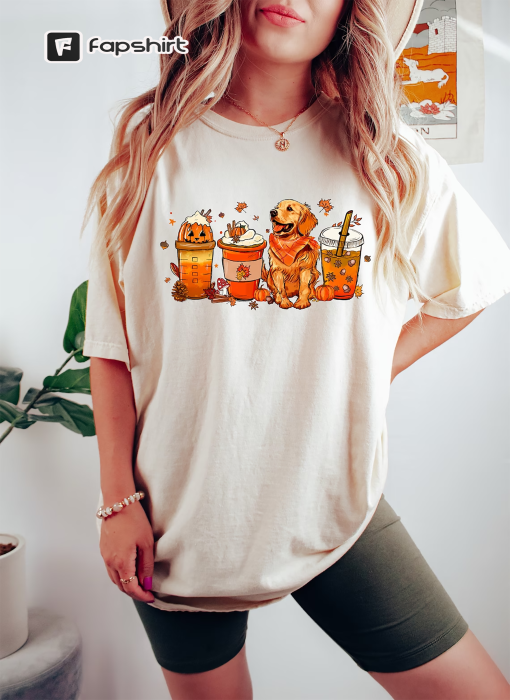 Golden Retriever Fall Sweatshirt, Golden Retriever Halloween Shirt, Golden Retriever Dog T-shirt, Halloween Golden Retriever Hoodie