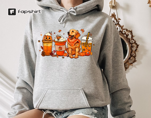 Golden Retriever Fall Sweatshirt, Golden Retriever Halloween Shirt, Golden Retriever Dog T-shirt, Halloween Golden Retriever Hoodie