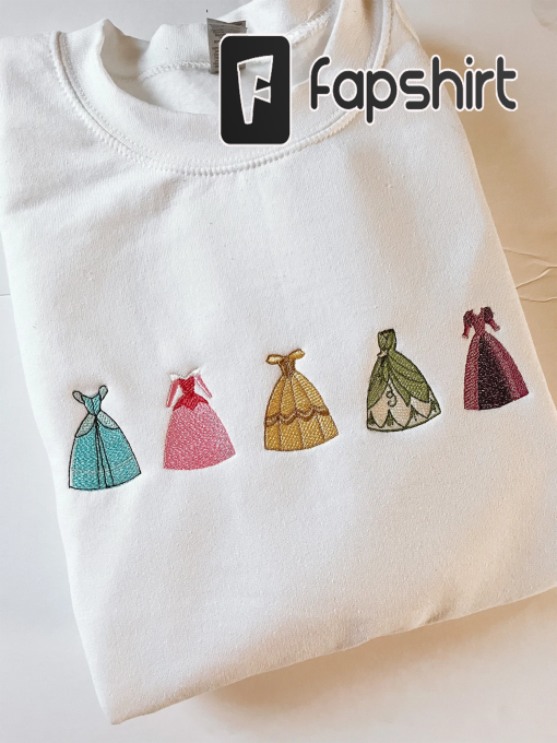 Princess Embroidered Shirt, Princess Dress Shirt, Magic Kingdom Shirt