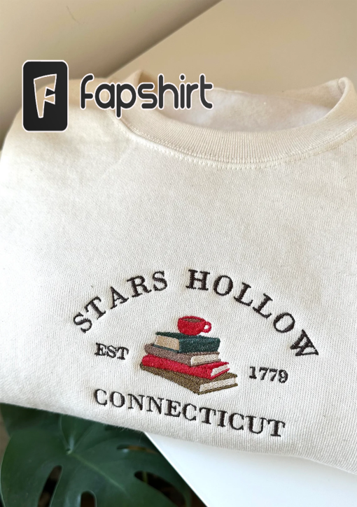 Gilmore Girls Stars Hollow Connecticut Embroidered Sweatshirt | Gilmore Girls Sweatshirt| Fall Embroidered Sweatshirt | Cozy Fall Sweatshirt