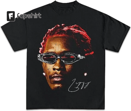 YOUNG THUG T-Shirt, Red Rare Hip Hop Graphic T-Shirt, Rap Tee Concert