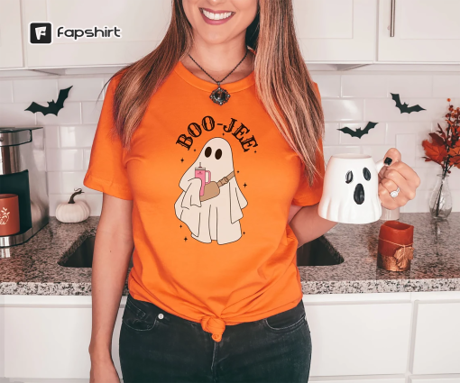 Boo-Jee Ghost Shirt, Stanley 40 oz T Shirt, Trendy Halloween Tee Shirt, Aesthetic Oversized Halloween Tee, Cute Ghost, Spooky Season Apparel