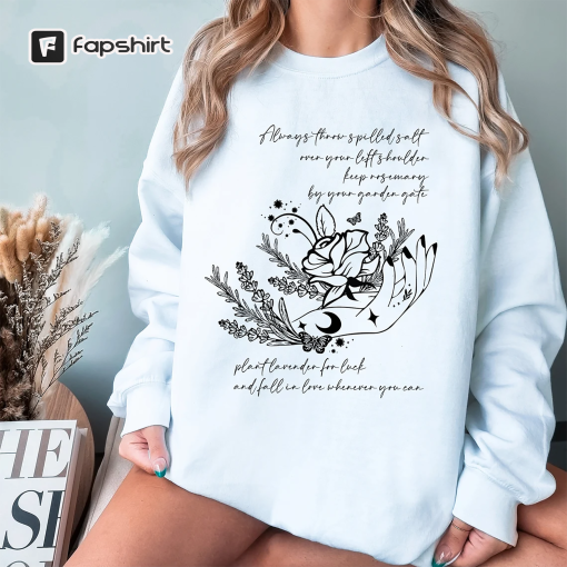 Practical Magic Crewneck Sweatshirt, Salt Rosemary Lavender Love Halloween Crewneck For Witchy Woman, Vintage Witches Shirt, Spooky Season