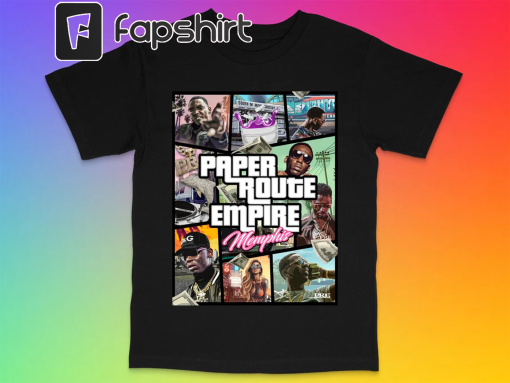 Young Dolph Paper Route Empire PRE Tshirt available in multiple colors. High quality Tshirt with High Quality oversize print !