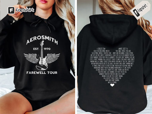 Aerosmith Farewell Tour Sweatshirt and Hoodie, Hard Rock Hoodie, Heavy Metal Sweatshirt, Rock Band Concert Tour Sweatshirt and Hoodie