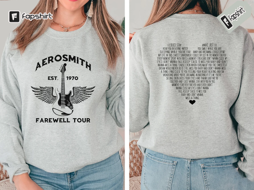 Aerosmith Farewell Tour Sweatshirt and Hoodie, Hard Rock Hoodie, Heavy Metal Sweatshirt, Rock Band Concert Tour Sweatshirt and Hoodie