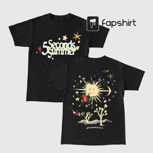 2 sides 5SOS tour 2023 T-Shirt, 5SOS Shirt, 5SOS Starry Night Shirt, 5SOS Merch, 5SOS Shirt, 5 Seconds Of Summer Fan Shirt