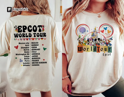 Disney Epcot World World Tour 2023 Shirt, Walt Disney World Shirt, Drink Around The World Tour Shirt, Mickey And Friends Shirt, Disneyland