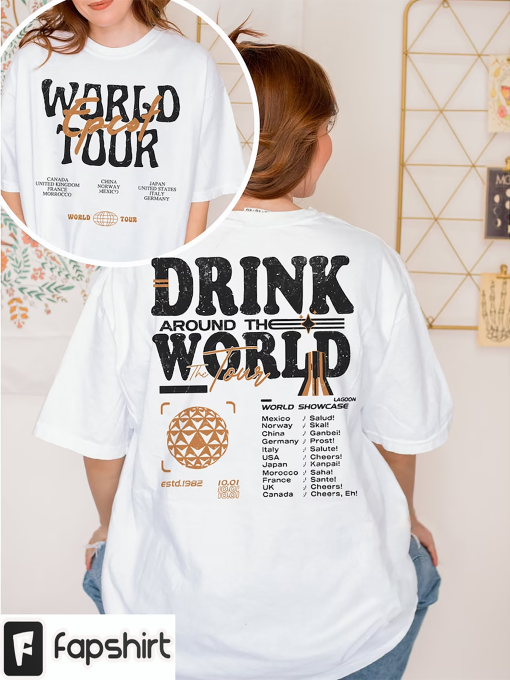 Epcot Drink Around The World Tour 2023 Shirt, Mickey And Friends Tshirt, Epcot Center 1982 Sweatshirt, Drinking World Merch, Gift For Fan