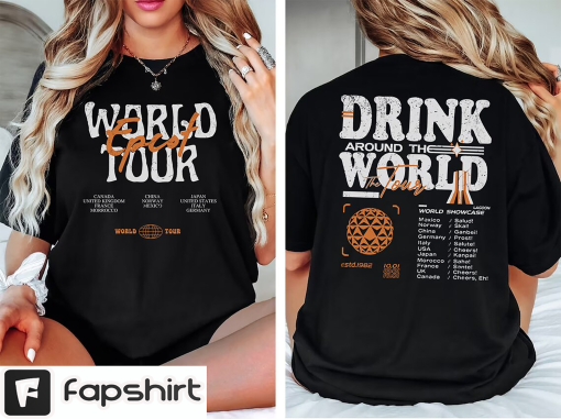 Epcot Drink Around The World Tour 2023 Shirt, Mickey And Friends Tshirt, Epcot Center 1982 Sweatshirt, Drinking World Merch, Gift For Fan