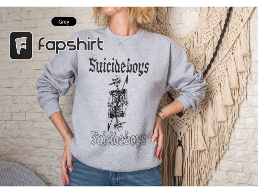 Limited Suicideboys Skeleton Vintage Sweatshirt – Vintage Suicideboys TShirt – Hip Hop Style Tee, Hip hop Music Tee, Fan Gift, Birthday Gift