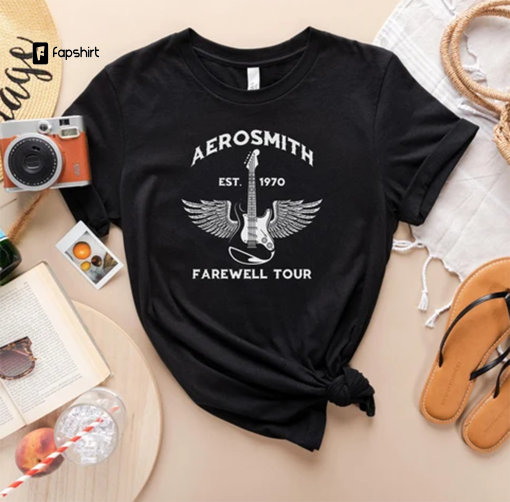 Aerosmith Farewell Tour Shirt, Hard Rock Shirt, Rock and Roll Shirt, Heavy Metal Shirt, Rock Band Concert Tour Shirt, Aerosmith Shirt