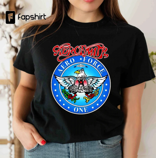 Aerosmith Aero Force One Music Band Retro Unisex T-Shirt, Hard Rock Lovers Clothing, Vintage 90’s Rock Music Apparel, Music Festival Outfit