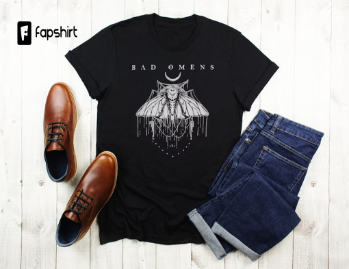 Bad Omens Moth Shirt, Noah Sebastian Shirt, Nick Folio Shirt, Nicholas Ruffilo, Concrete Jungle, The Death of Peace of Mind, Metal Shirt